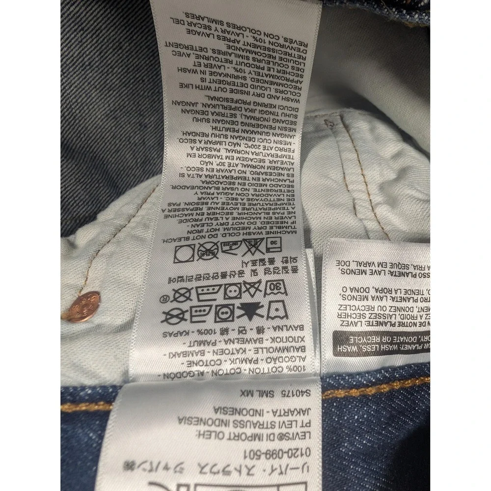 Levis 501 Jeans Mens 36x36 (32x32)Blue Straight Leg Denim Button Fly Medium Wash